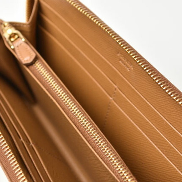 PRADA Brown Leather Saffiano Wallet - Picture 9 of 10